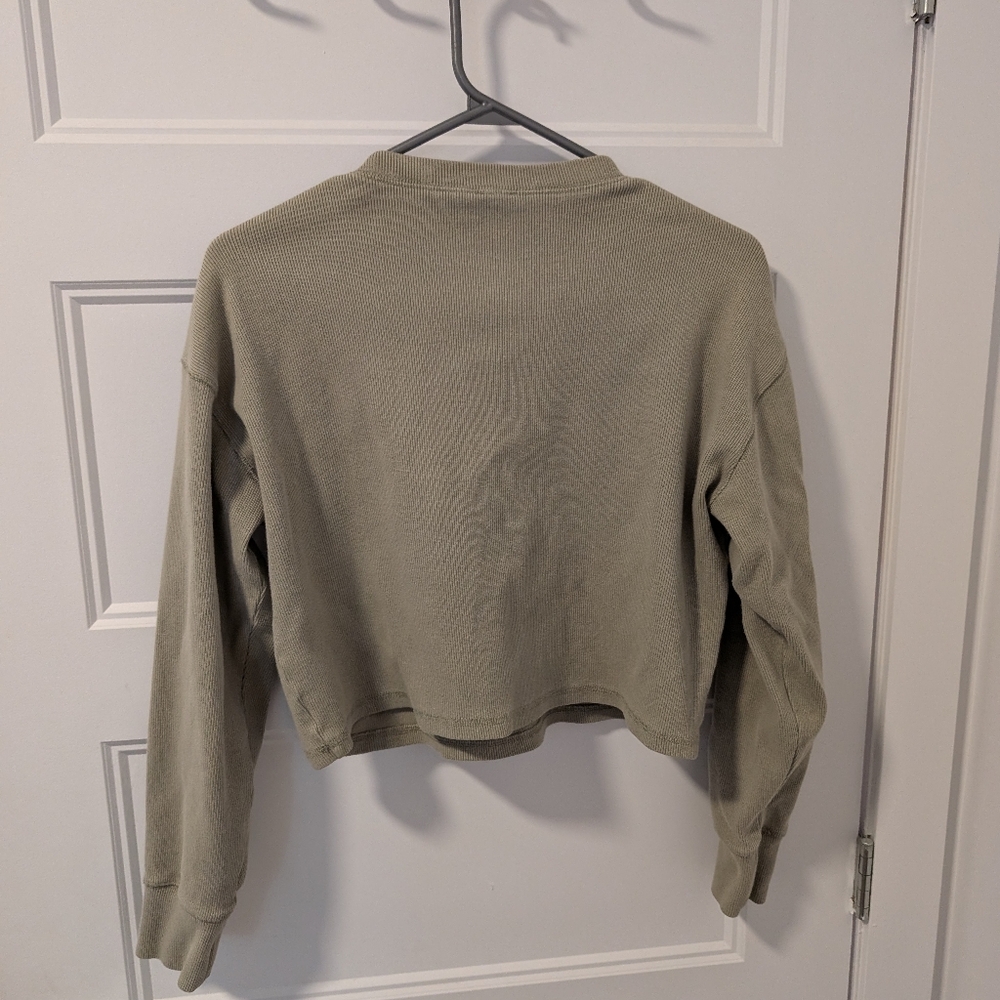 Aritzia/Wilfred Free Mavis Ribbed Shirt Sz S - Picture 4 of 5
